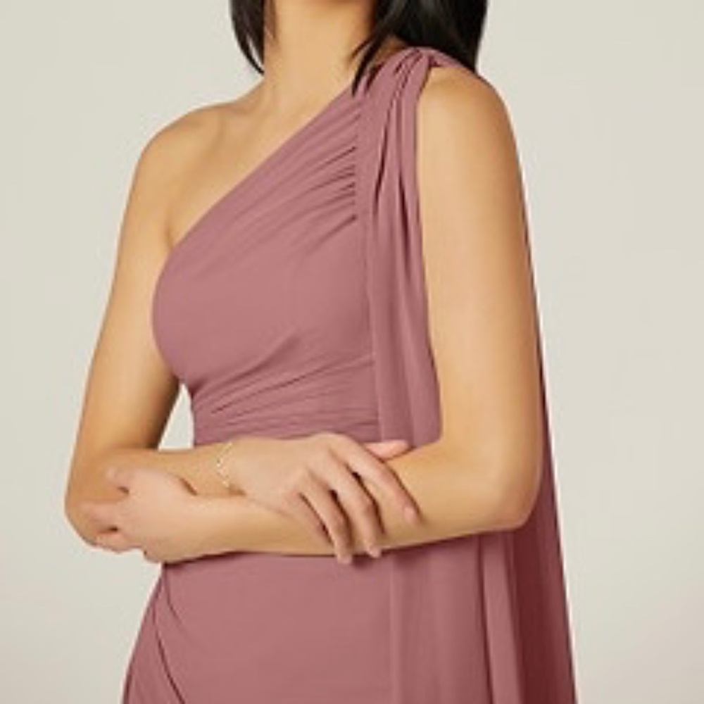 NWT - Azazie Lydia One Shoulder Dress in Vintage Mauve Sz A10 - Picture 2 of 15